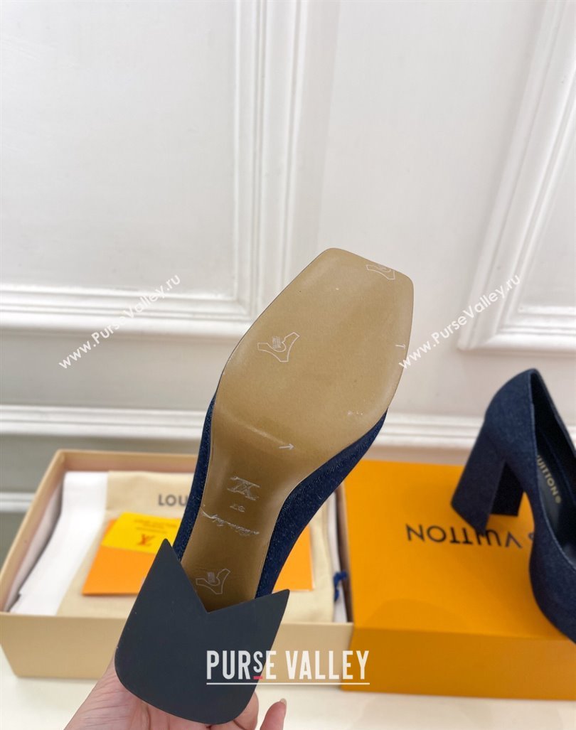 Louis Vuitton Shake Platform Pumps 12cm in Blue Denim 2024 1ABUK6 (MD-241015024)