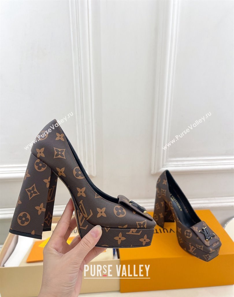 Louis Vuitton Shake Platform Pumps 12cm in Monogram Canvas 2024 1ABUK6 (MD-241015025)