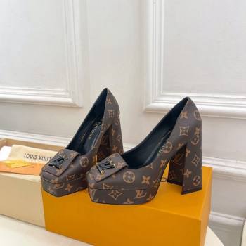 Louis Vuitton Shake Platform Pumps 12cm in Monogram Canvas 2024 1ABUK6 (MD-241015025)