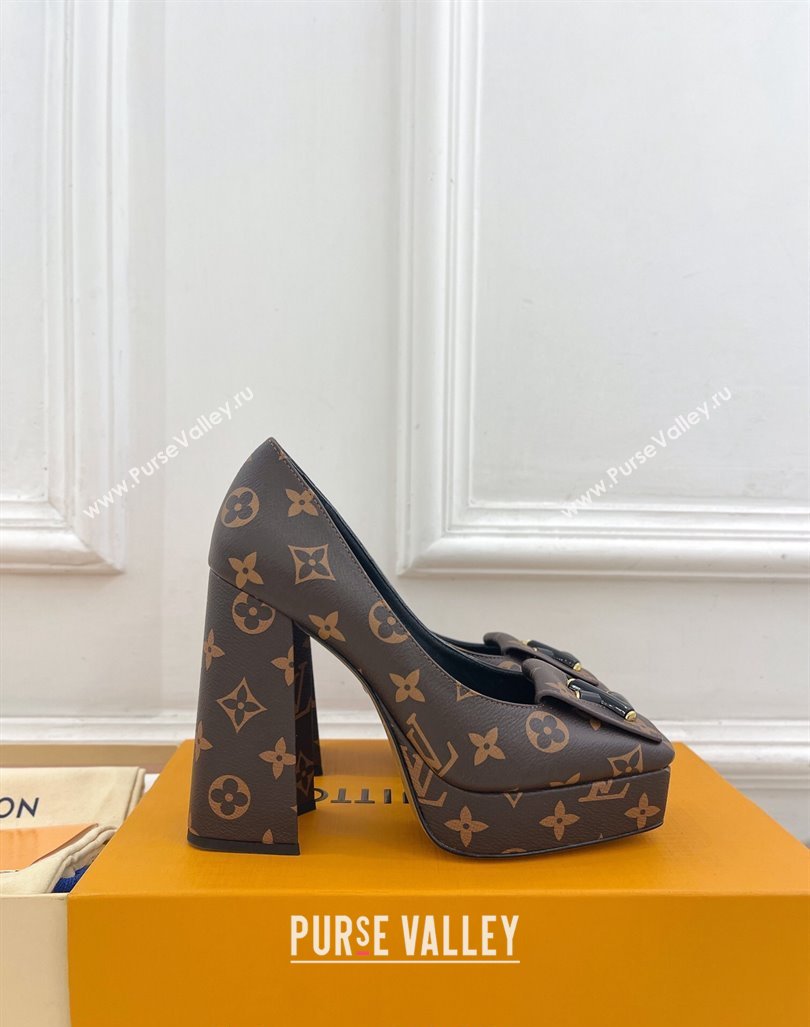 Louis Vuitton Shake Platform Pumps 12cm in Monogram Canvas 2024 1ABUK6 (MD-241015025)