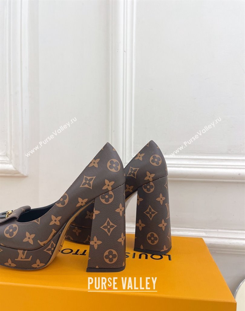 Louis Vuitton Shake Platform Pumps 12cm in Monogram Canvas 2024 1ABUK6 (MD-241015025)