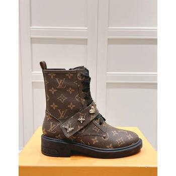 Louis Vuitton Citizen Flat Ranger Ankle Boots with Logo Strap in Monogram Canvas 2024 1ADAZT (MD-241015044)