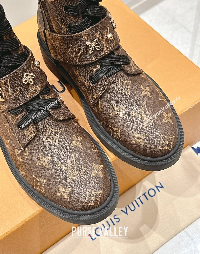 Louis Vuitton Citizen Flat Ranger Ankle Boots with Logo Strap in Monogram Canvas 2024 1ADAZT (MD-241015044)