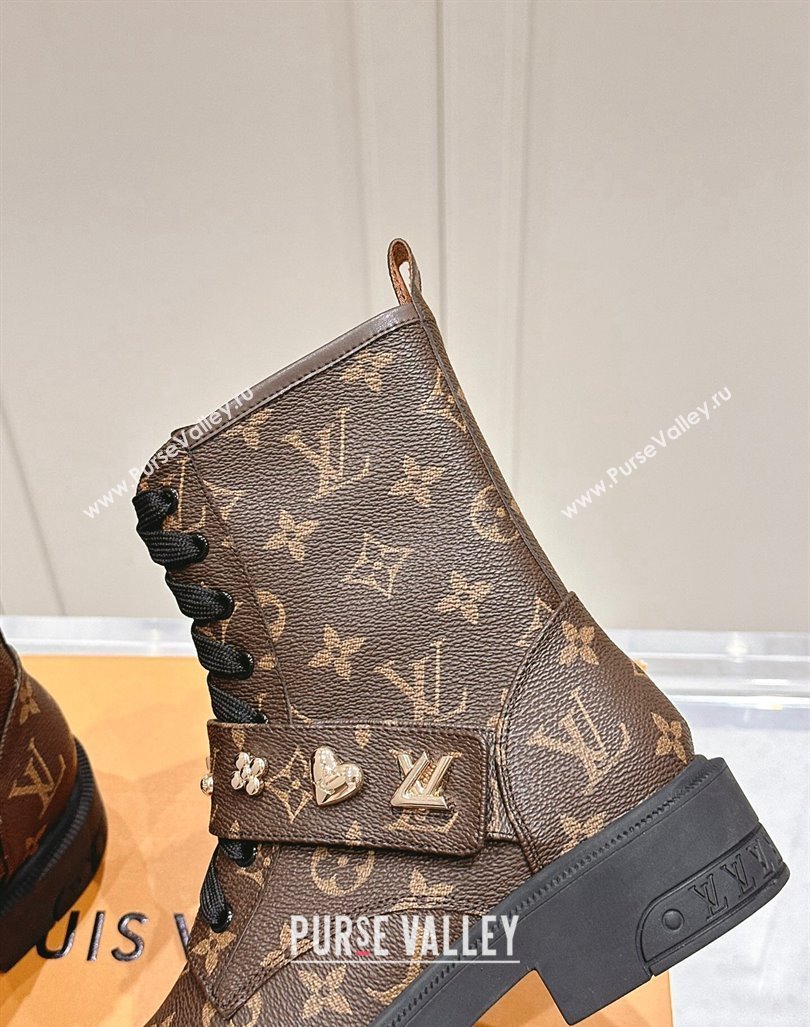 Louis Vuitton Citizen Flat Ranger Ankle Boots with Logo Strap in Monogram Canvas 2024 1ADAZT (MD-241015044)