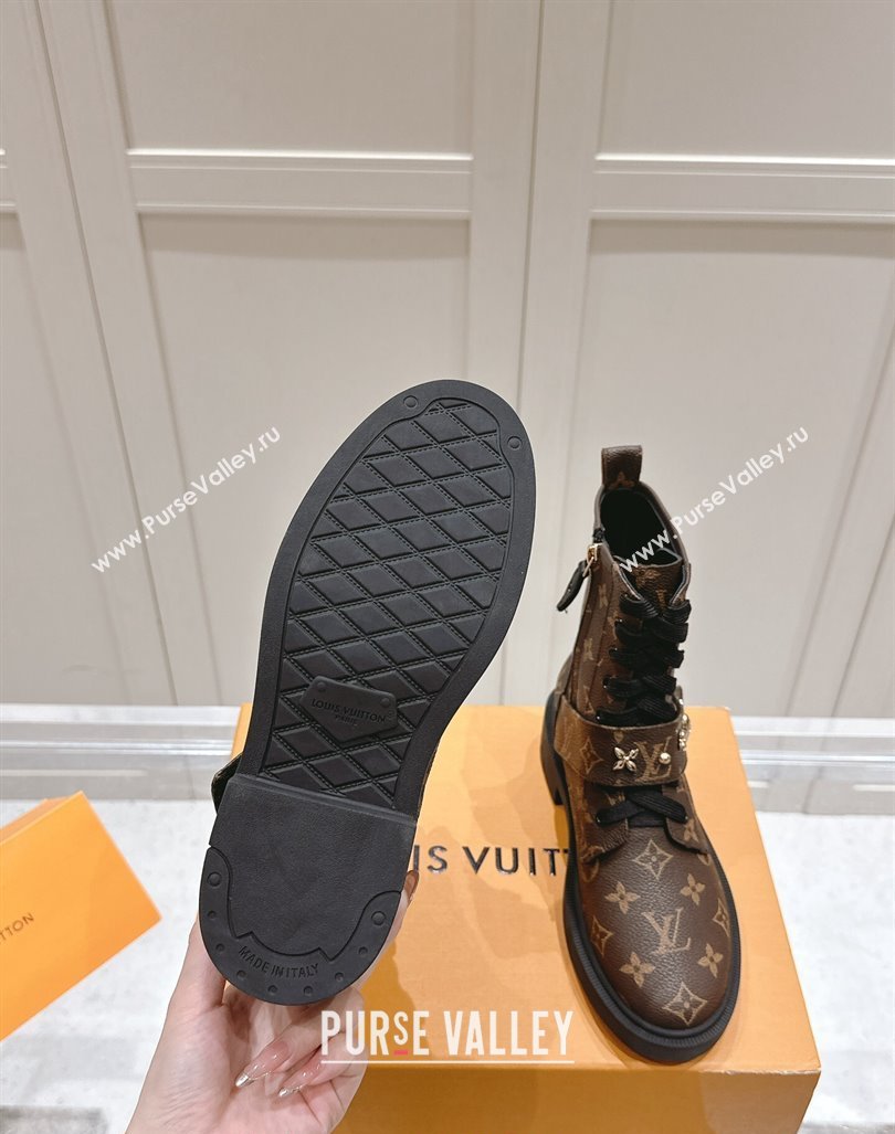 Louis Vuitton Citizen Flat Ranger Ankle Boots with Logo Strap in Monogram Canvas 2024 1ADAZT (MD-241015044)