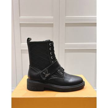 Louis Vuitton Citizen Flat Ranger Ankle Boots with LV Strap in Black Calf Leather 2024 1ADAYH (MD-241015046)