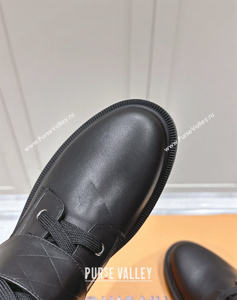 Louis Vuitton Citizen Flat Ranger Ankle Boots with LV Strap in Black Calf Leather 2024 1ADAYH (MD-241015046)