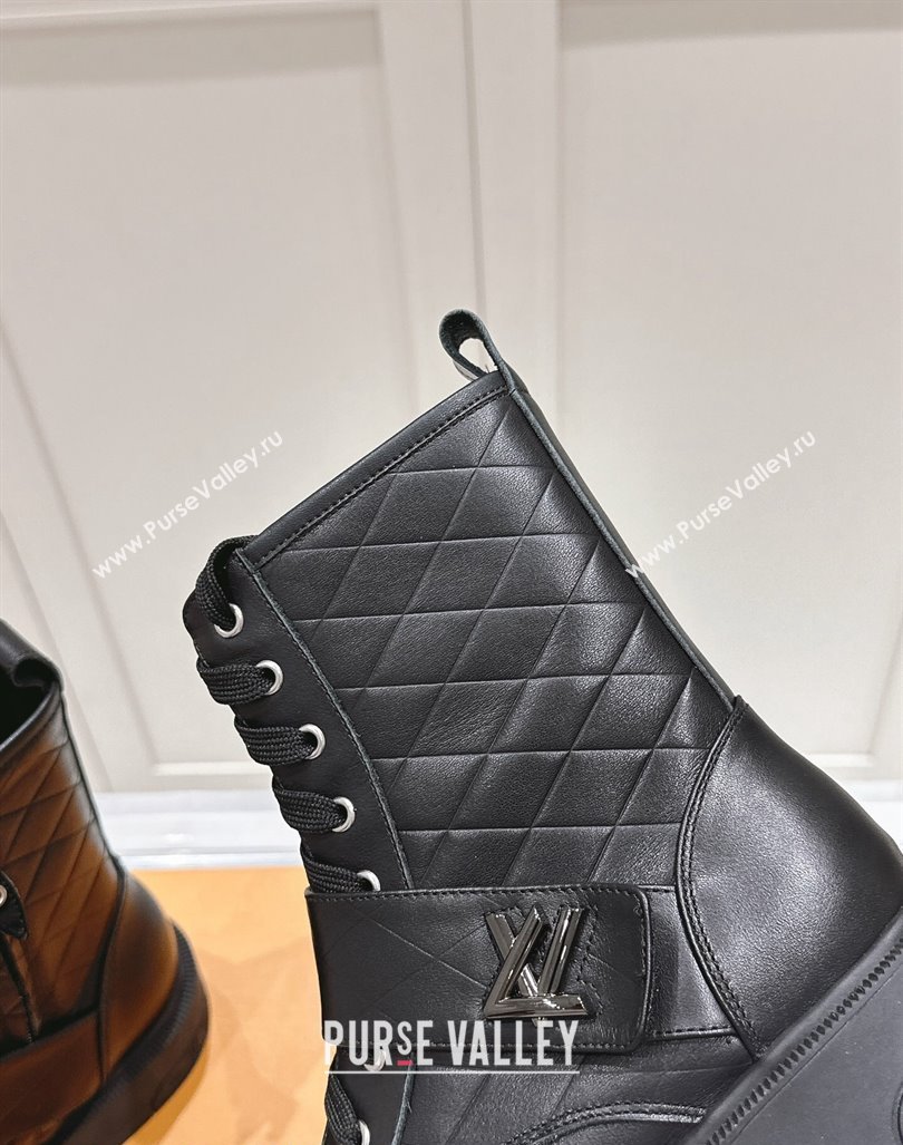 Louis Vuitton Citizen Flat Ranger Ankle Boots with LV Strap in Black Calf Leather 2024 1ADAYH (MD-241015046)