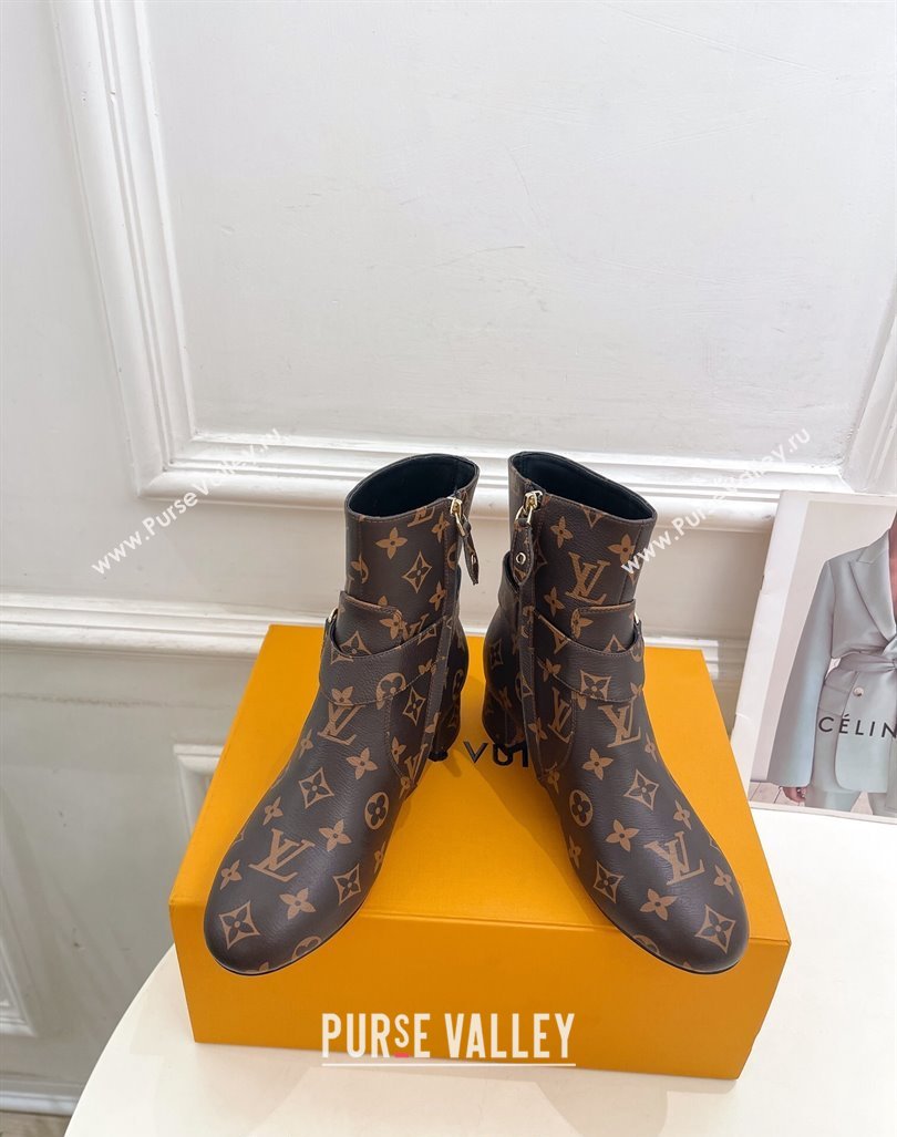 Louis Vuitton Westside Ankle Boots 3.5cm with Hook in Monogram Canvas 2024 1AC6WL (MD-241015049)