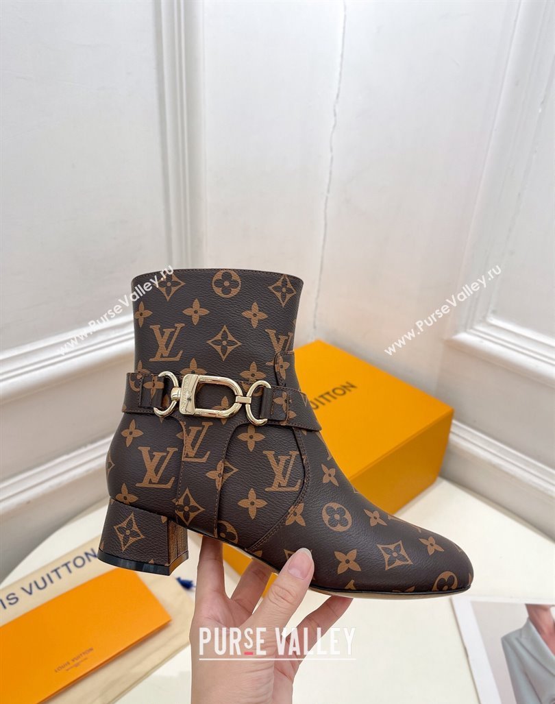 Louis Vuitton Westside Ankle Boots 3.5cm with Hook in Monogram Canvas 2024 1AC6WL (MD-241015049)