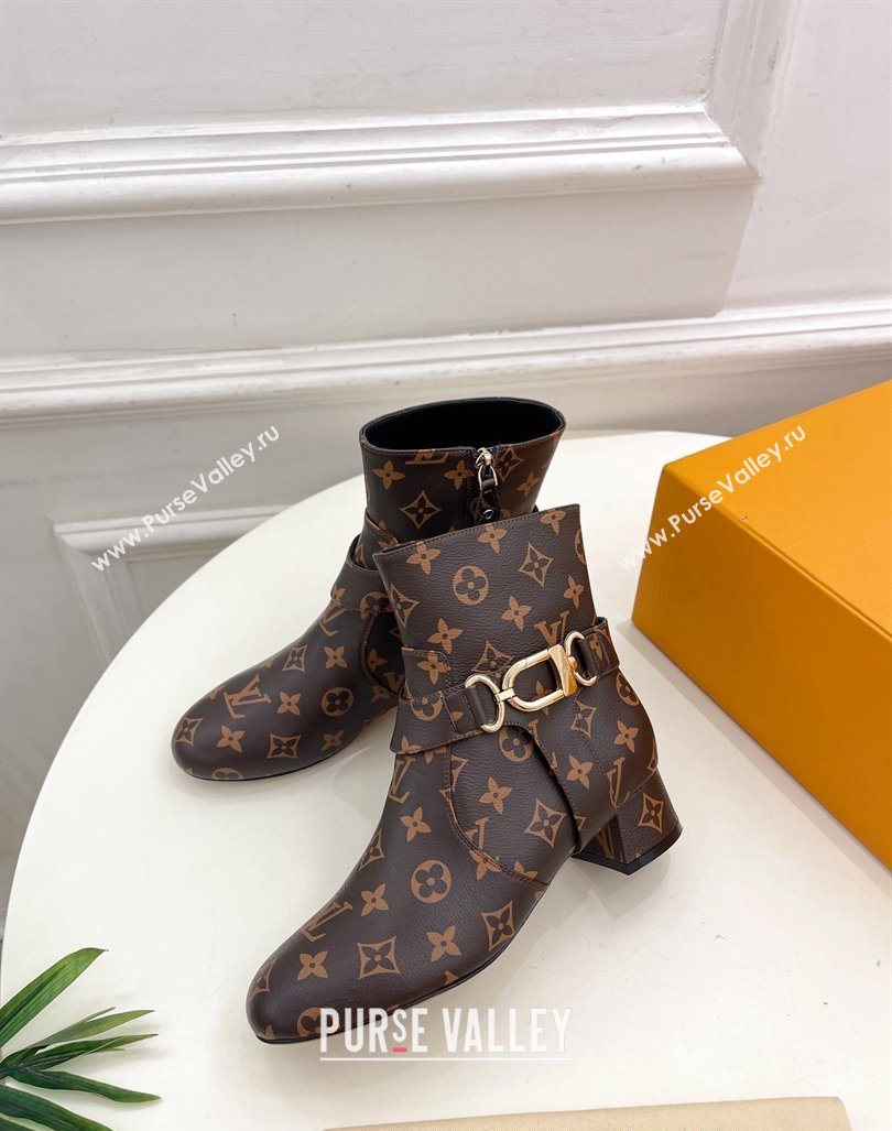 Louis Vuitton Westside Ankle Boots 3.5cm with Hook in Monogram Canvas 2024 1AC6WL (MD-241015049)