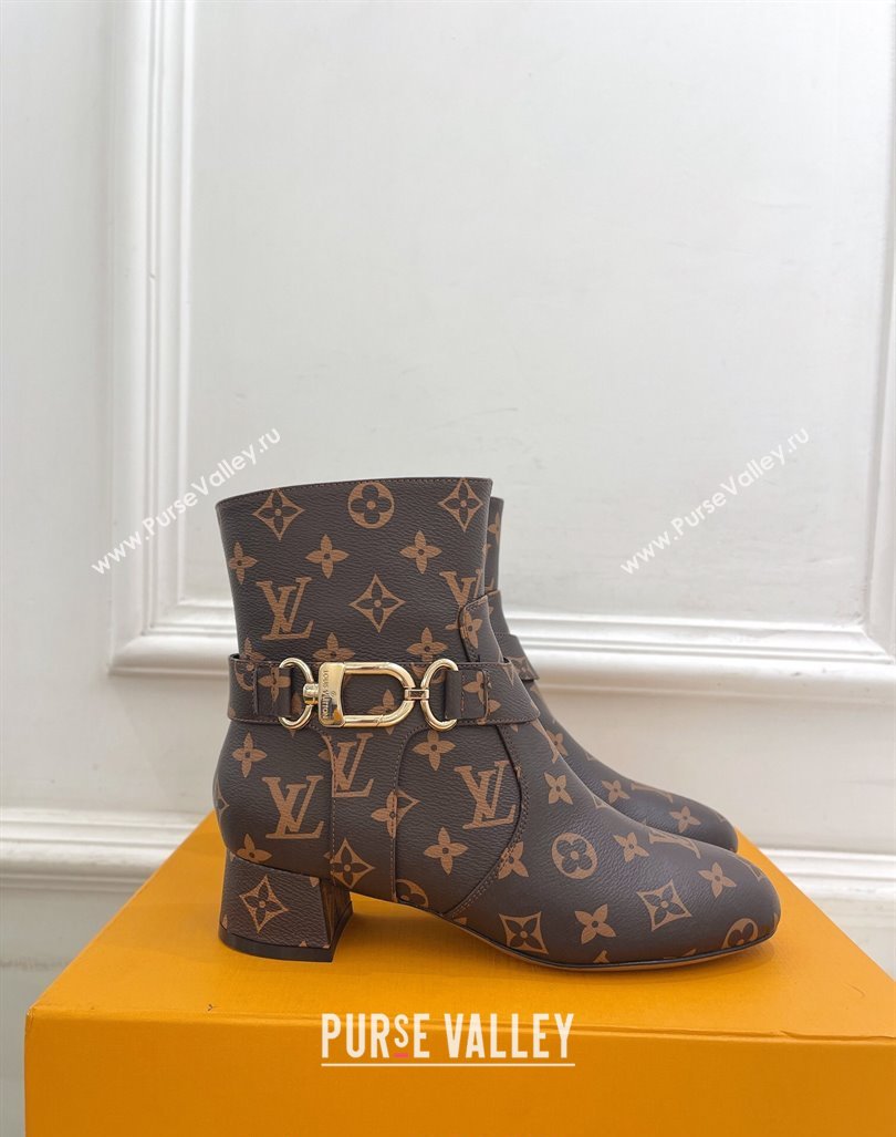 Louis Vuitton Westside Ankle Boots 3.5cm with Hook in Monogram Canvas 2024 1AC6WL (MD-241015049)