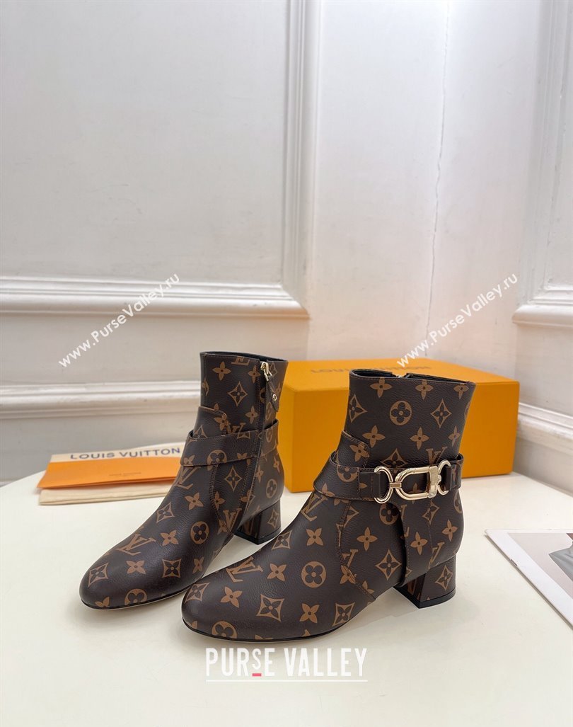 Louis Vuitton Westside Ankle Boots 3.5cm with Hook in Monogram Canvas 2024 1AC6WL (MD-241015049)