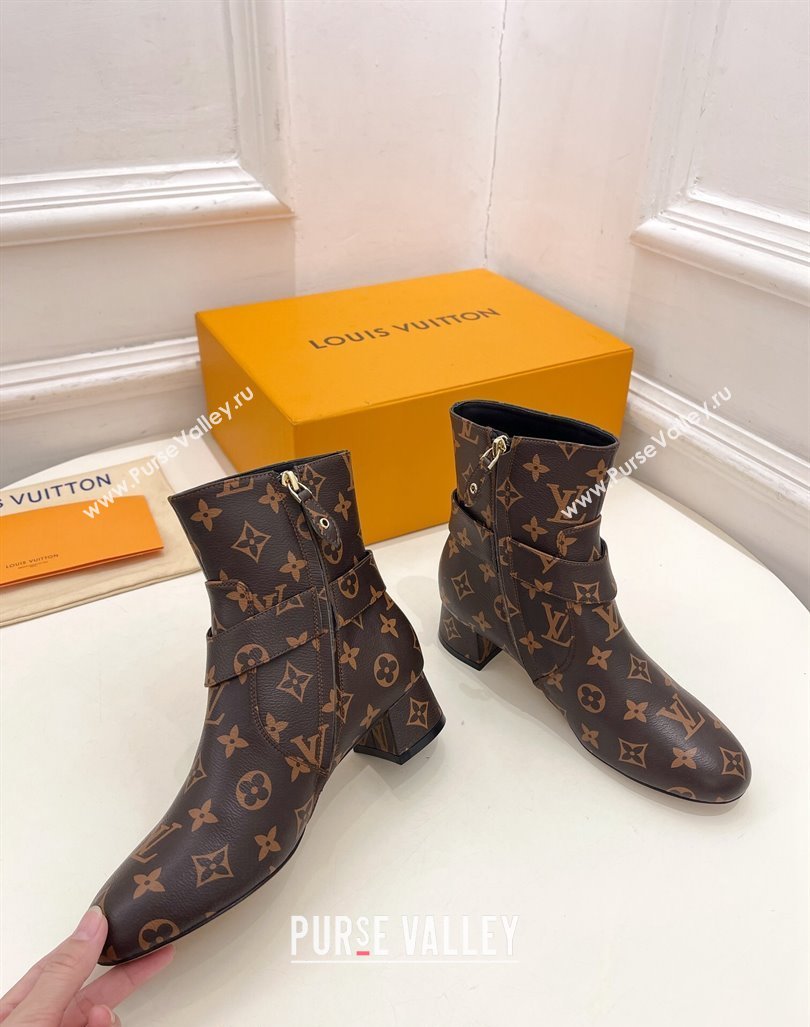 Louis Vuitton Westside Ankle Boots 3.5cm with Hook in Monogram Canvas 2024 1AC6WL (MD-241015049)