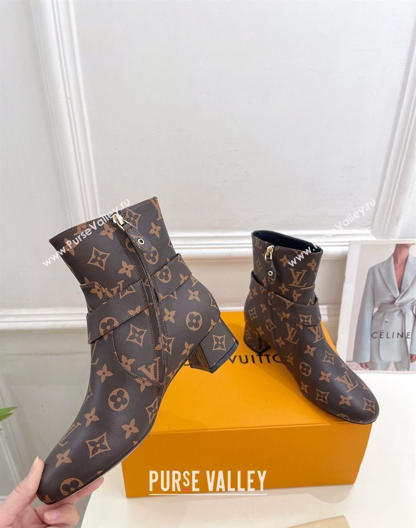 Louis Vuitton Westside Ankle Boots 3.5cm with Hook in Monogram Canvas 2024 1AC6WL (MD-241015049)