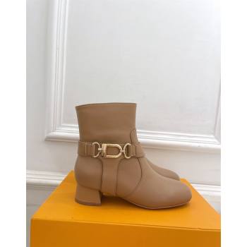 Louis Vuitton Westside Ankle Boots 3.5cm with Hook in Beige Calf Leather 2024 1AC6WL (MD-241015050)