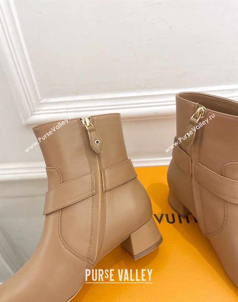 Louis Vuitton Westside Ankle Boots 3.5cm with Hook in Beige Calf Leather 2024 1AC6WL (MD-241015050)