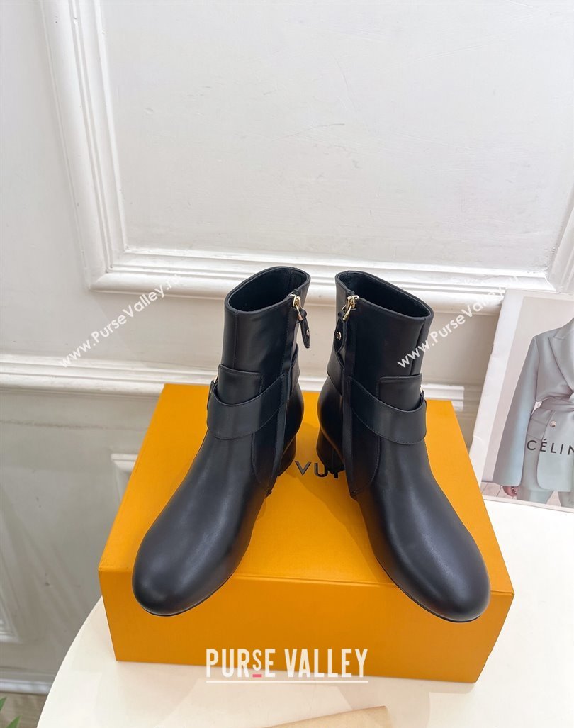 Louis Vuitton Westside Ankle Boots 3.5cm with Hook in Black Calf Leather 2024 1AC6WL (MD-241015051)