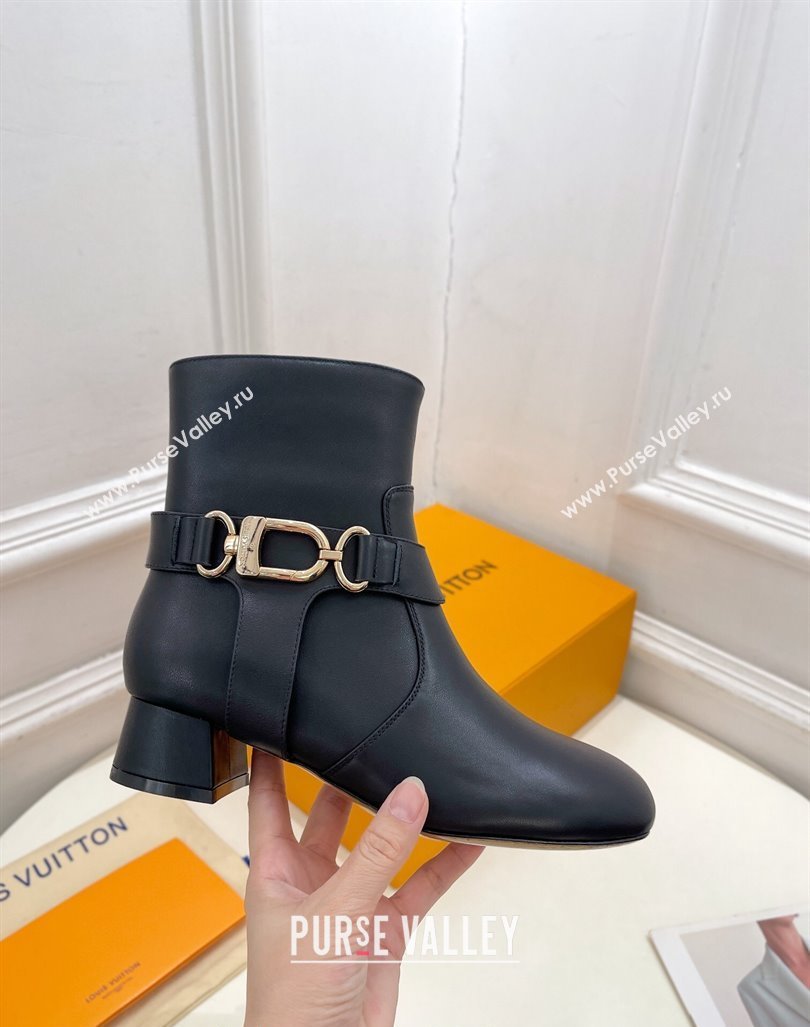 Louis Vuitton Westside Ankle Boots 3.5cm with Hook in Black Calf Leather 2024 1AC6WL (MD-241015051)