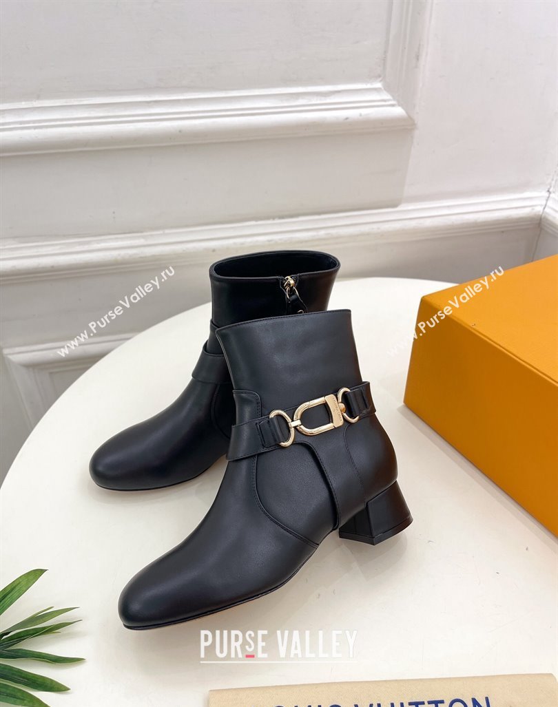 Louis Vuitton Westside Ankle Boots 3.5cm with Hook in Black Calf Leather 2024 1AC6WL (MD-241015051)