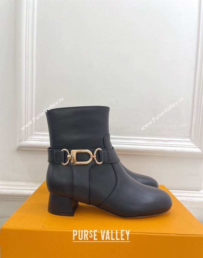 Louis Vuitton Westside Ankle Boots 3.5cm with Hook in Black Calf Leather 2024 1AC6WL (MD-241015051)