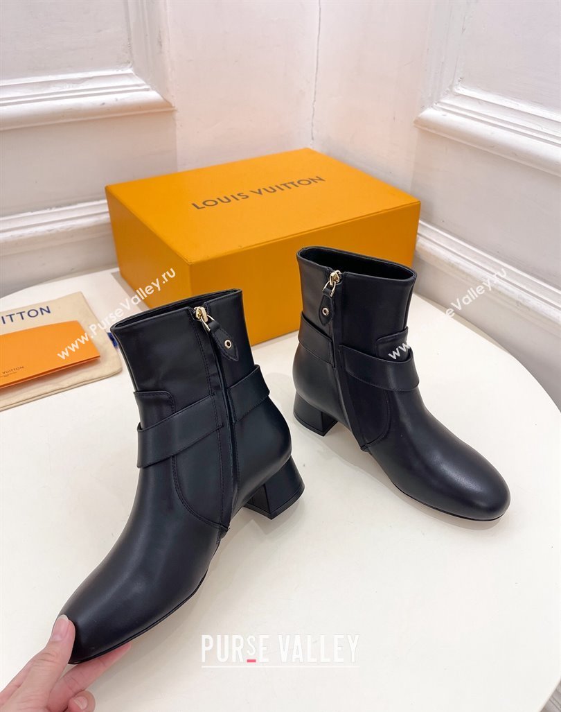 Louis Vuitton Westside Ankle Boots 3.5cm with Hook in Black Calf Leather 2024 1AC6WL (MD-241015051)