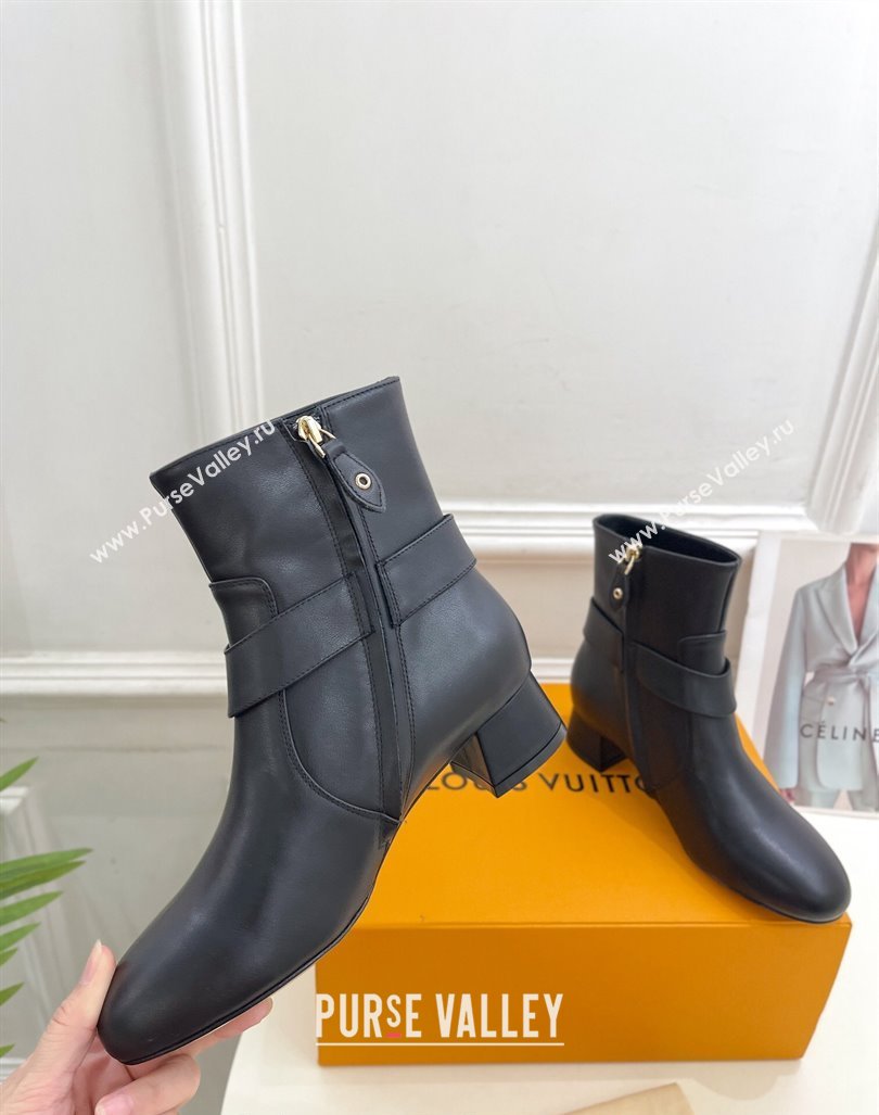 Louis Vuitton Westside Ankle Boots 3.5cm with Hook in Black Calf Leather 2024 1AC6WL (MD-241015051)