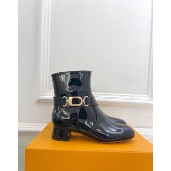 Louis Vuitton Westside Ankle Boots 3.5cm with Hook in Black Patent Leather 2024 1AC6WL (MD-241015054)