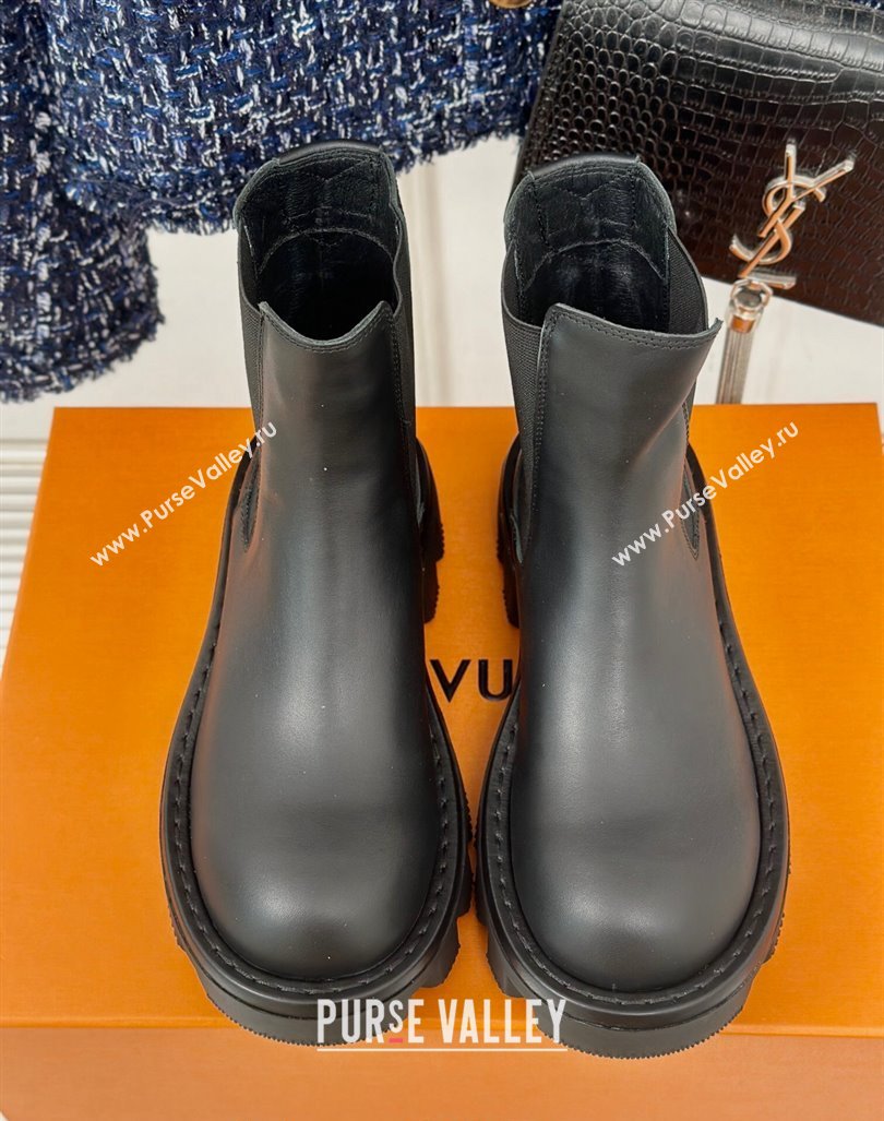 Louis Vuitton LV Checker Ankle Chelsea Boots in Black Calf Leather 2024 1AD9SQ (MD-241014121)