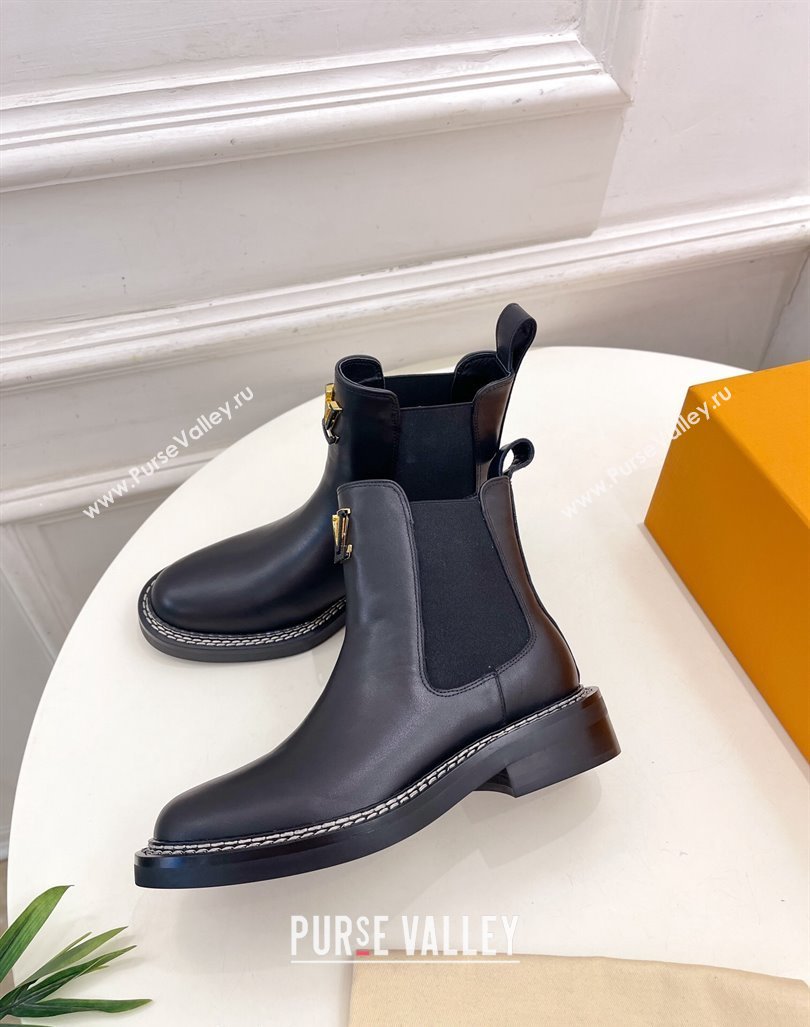 Louis Vuitton Chelsea Ankle Boots 3.5cm in Black Leather 2024 LV101501 (MD-241015001)