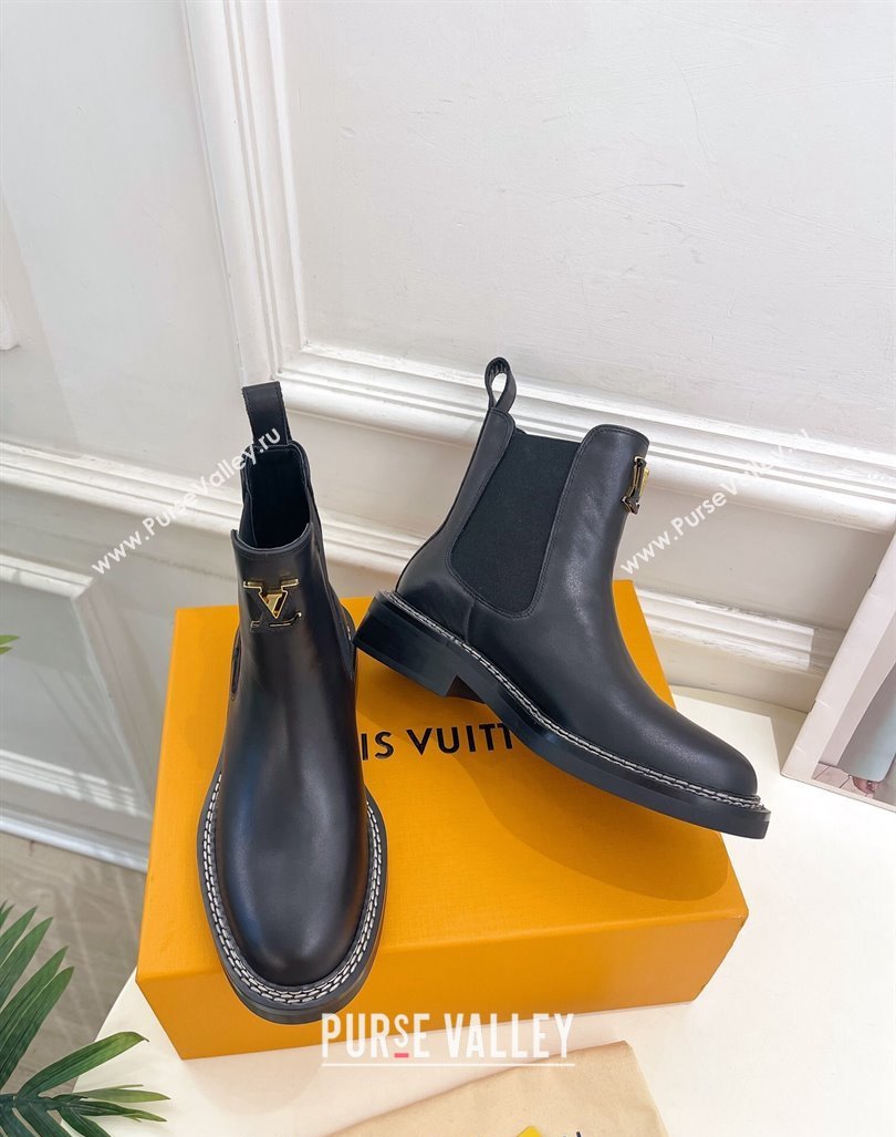 Louis Vuitton Chelsea Ankle Boots 3.5cm in Black Leather 2024 LV101501 (MD-241015001)