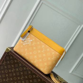 Louis Vuitton Pochette Voyage Souple Pouch in Monogram Heritage Canvas M12665 Yellow 2024 (KI-241104091)