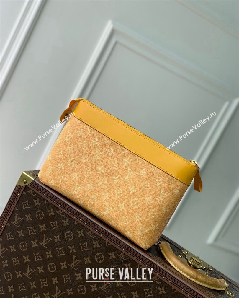 Louis Vuitton Pochette Voyage Souple Pouch in Monogram Heritage Canvas M12665 Yellow 2024 (KI-241104091)