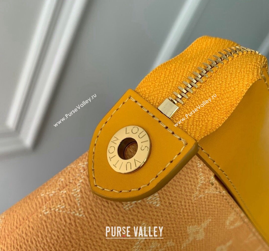 Louis Vuitton Pochette Voyage Souple Pouch in Monogram Heritage Canvas M12665 Yellow 2024 (KI-241104091)