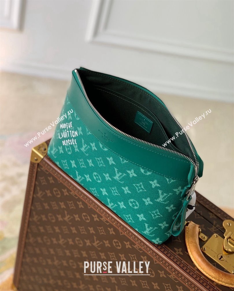 Louis Vuitton Pochette Voyage Souple Pouch in Monogram Heritage Canvas M12665 Green 2024 (KI-241104090)