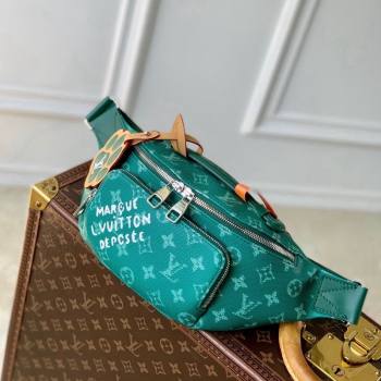 Louis Vuitton Rush Bumbag Belt Bag in Green Monogram Heritage Canvas M12867 2024 (KI-241105002)