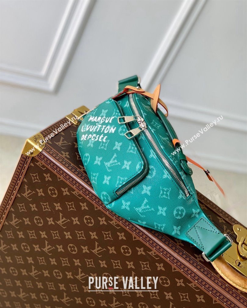 Louis Vuitton Rush Bumbag Belt Bag in Green Monogram Heritage Canvas M12867 2024 (KI-241105002)