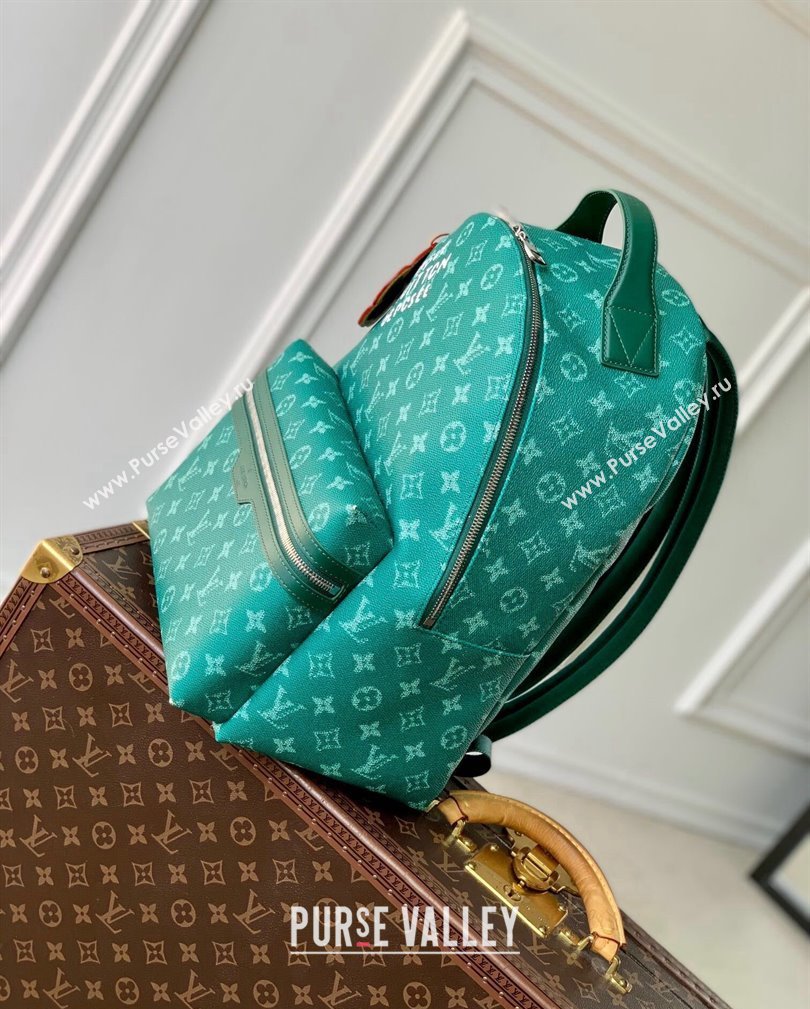 Louis Vuitton Discovery Backpack PM Bag in Green Monogram Heritage Canvas M12780 2024 (KI-241105004)