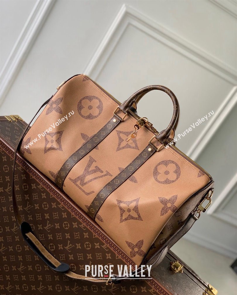 Louis Vuitton Keepall Bandouliere 45 Travel Bag in Monogram Giant and Reverse canvas M47211 2024 (KI-241104084)