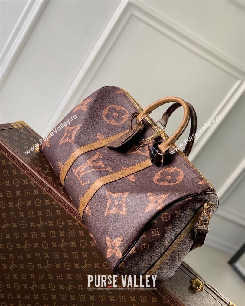 Louis Vuitton Keepall Bandouliere 45 Travel Bag in Monogram Giant and Reverse canvas M47211 2024 (KI-241104084)