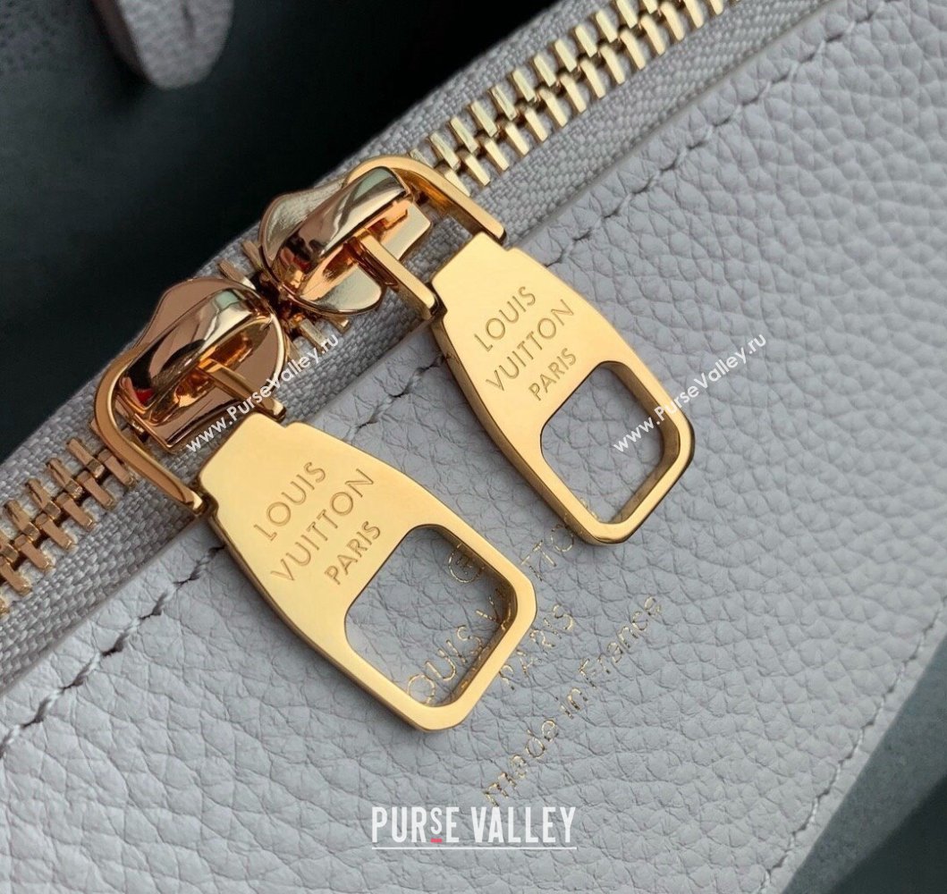 Louis Vuitton Bella Tote Bag in Mahina Perforated Leather M12127 Brume Grey/Blue 2025 (KI-250121019)