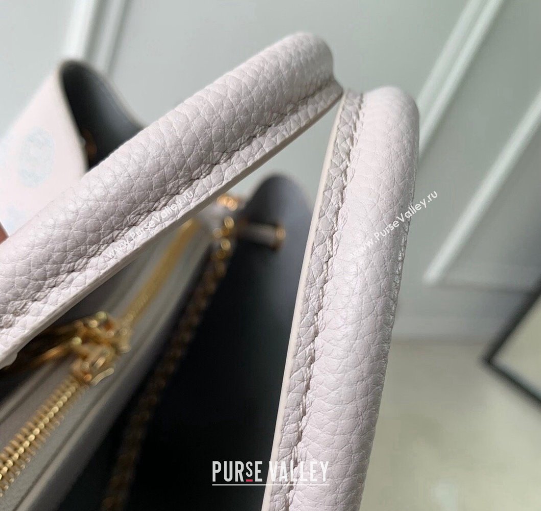 Louis Vuitton Bella Tote Bag in Mahina Perforated Leather M12127 Brume Grey/Blue 2025 (KI-250121019)