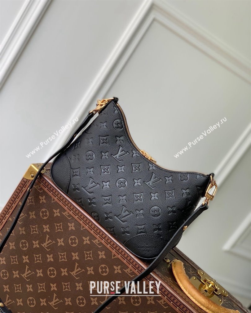 Louis Vuitton Boulogne Shoulder bag in Embossed Grained Leather Black 2024 M12930 (KI-241105022)