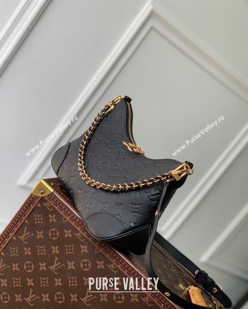 Louis Vuitton Boulogne Shoulder bag in Embossed Grained Leather Black 2024 M12930 (KI-241105022)