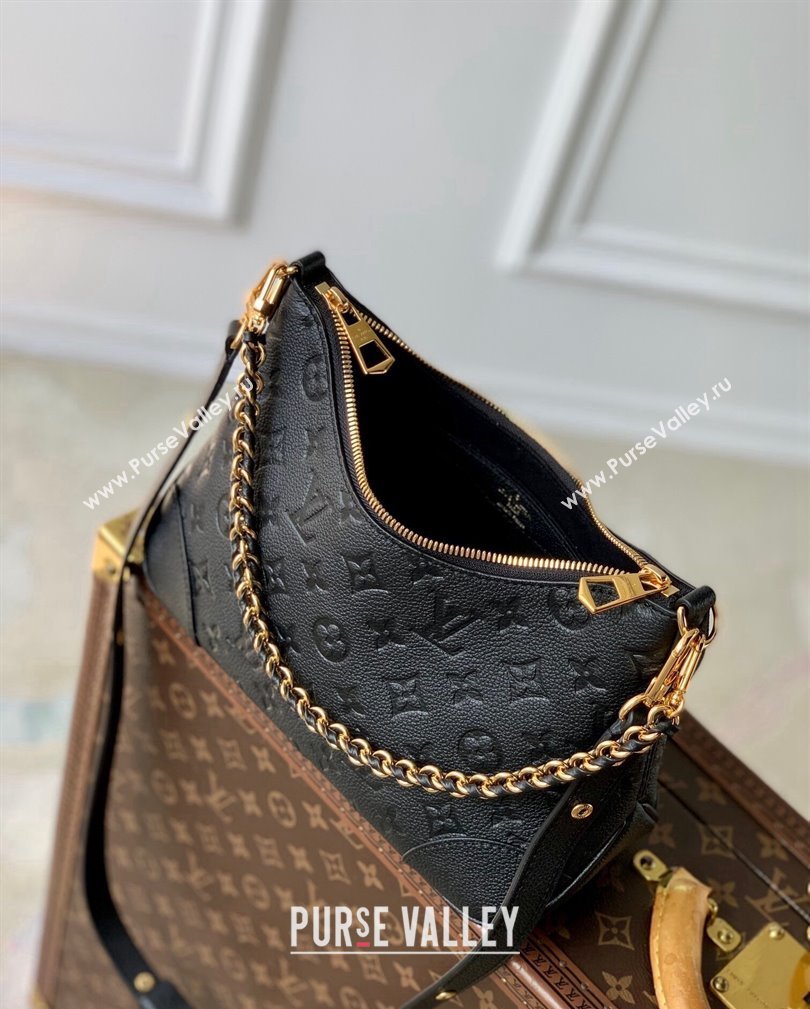 Louis Vuitton Boulogne Shoulder bag in Embossed Grained Leather Black 2024 M12930 (KI-241105022)