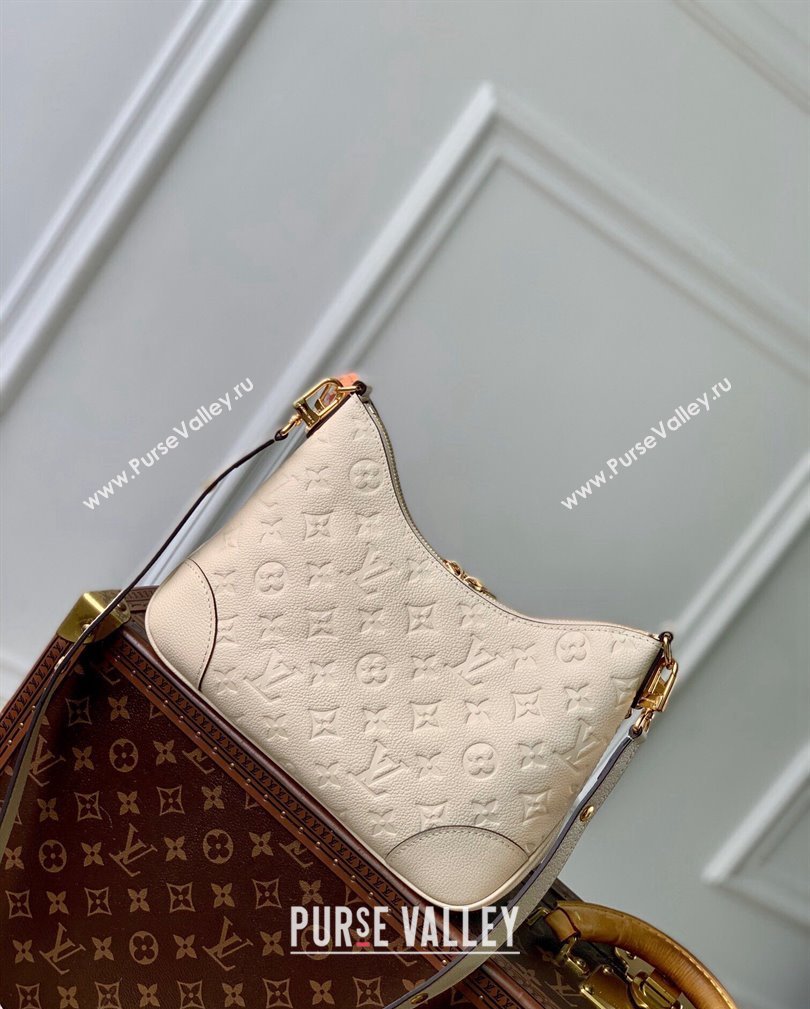 Louis Vuitton Boulogne Shoulder bag in Embossed Grained Leather White 2024 M12930 (KI-241105023)