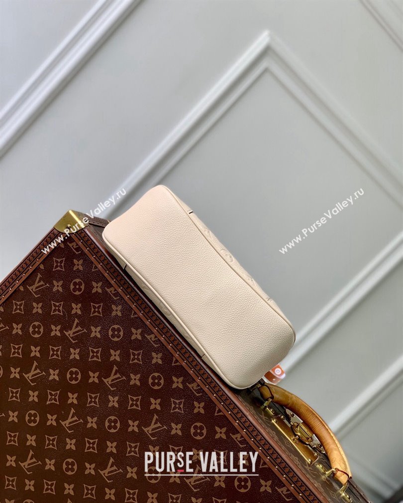 Louis Vuitton Boulogne Shoulder bag in Embossed Grained Leather White 2024 M12930 (KI-241105023)