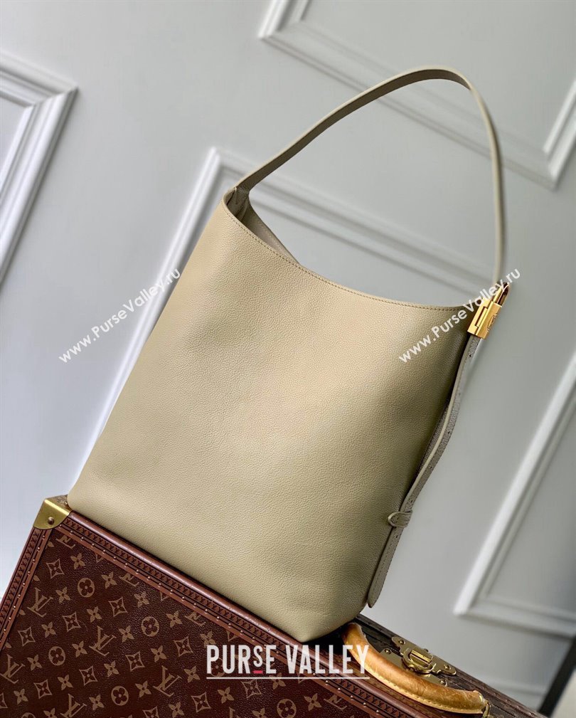 Louis Vuitton Low Key Hobo MM Bag in Grained Calfskin M24988 Clay Green 2024 (KI-241105025)