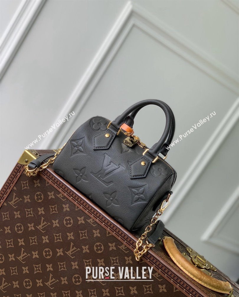 Louis Vuitton Speedy Bandouliere 20 Bag in Giant Monogram Leather M12013 Gunmetal Black 2024 (KI-241105026)