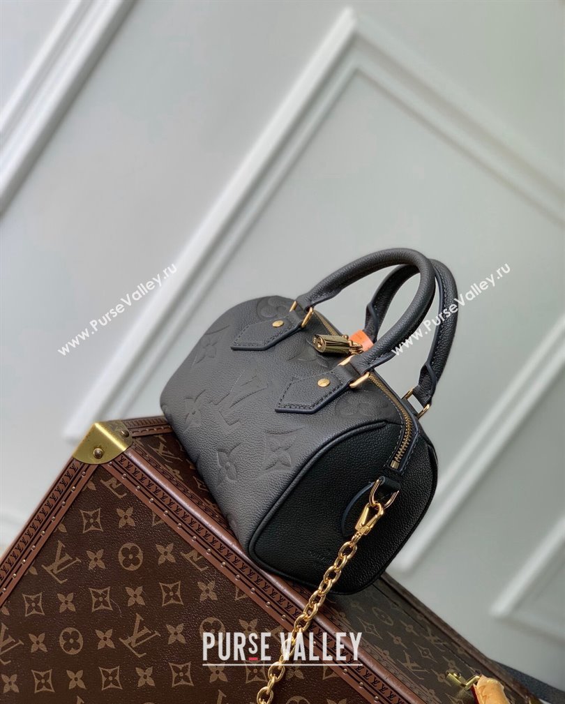 Louis Vuitton Speedy Bandouliere 20 Bag in Giant Monogram Leather M12013 Gunmetal Black 2024 (KI-241105026)